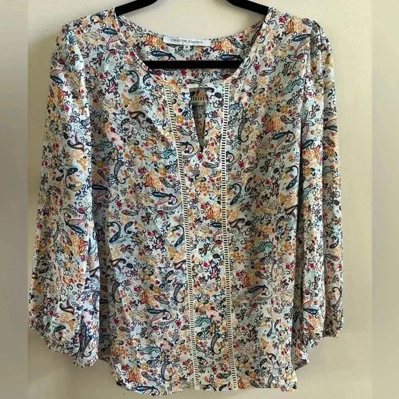 Collective Concepts Tops - Collective Concepts multicolor paisley blouse